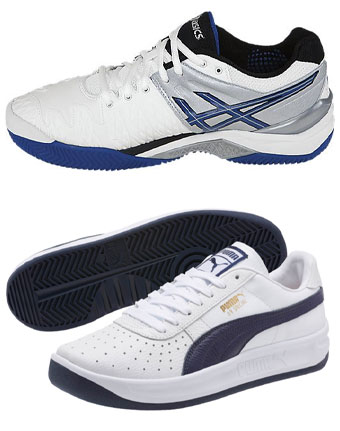 Top: Asics GEL Resolution. Bottom: Puma GV Special.