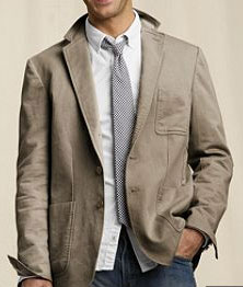 Canvas chino blazer via Lands' End, $69.50