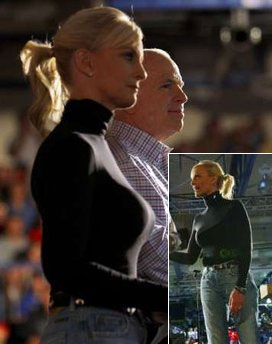 Cindy McCain in Tight-Fitting Top