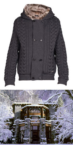 Fur-lined cardigan via Costume National, $1214.00