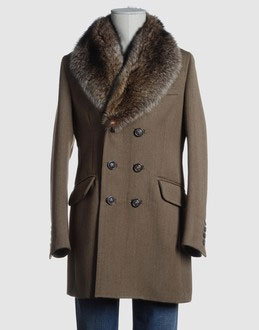 Dsquared2 Gabardine/Fur Coat via YOOX, $1928.00
