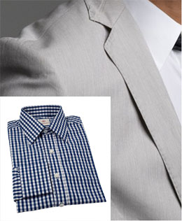 J. Crew suit / Alexander West gingham