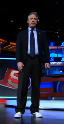 Ask the MB: Jon Stewart Rocking Suit with Sneakers