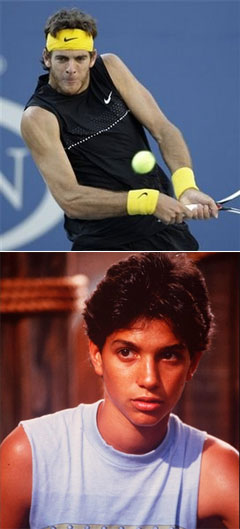 Juan Martin del Potro (top) and Ralph Macchio