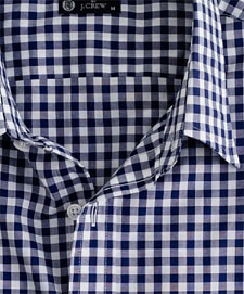 Point-collar dress shirt in medium gingham via J. Crew, $55.00