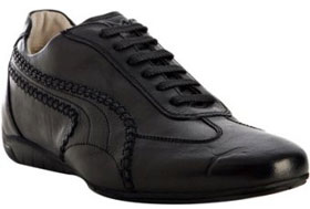 Puma Black Label black leather 'Speedcat Re-Luxe' sneakers via bluefly.com, $168.00