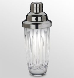 Reed and Barton Crystal Martini Shaker via The Foundary, $49.00