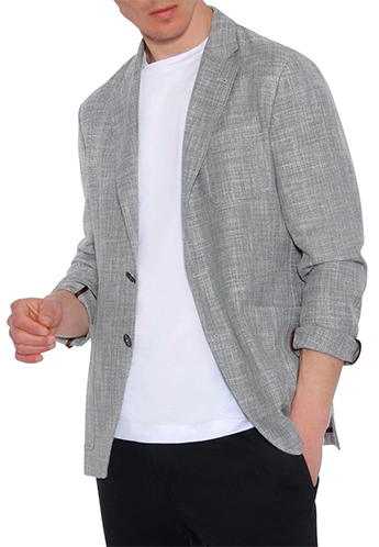 Light Grey Shacket via Canali, $1750.00