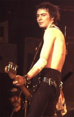 Sid Vicious rocking black jeans