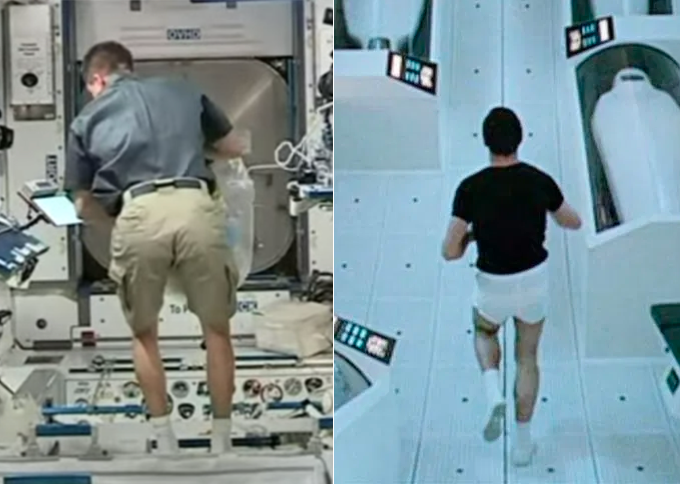 LEFT: The ISS. RIGHT: <em>2001: A Space Odyssey</em>
