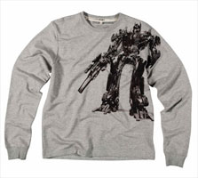 <em>Transformers</em> sweatshirt via fcuk, $80.00