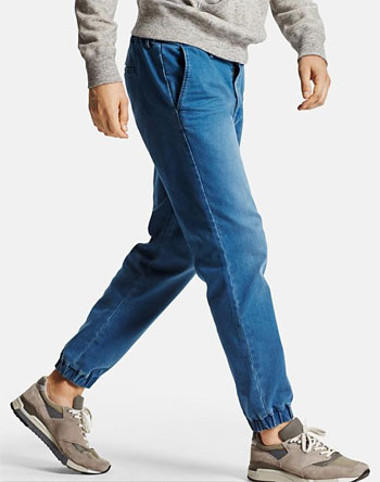 Denim Joggers via Uniqlo, $19.90