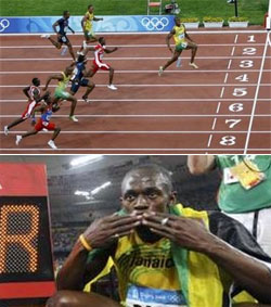 Usain Bolt Wins Gold In Spite of Un-Magnificent Over-Accessorization
