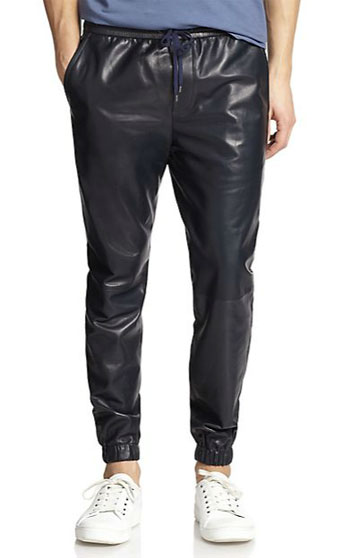 What Kanye Hath Wrought: Vince Leather Jogger Pants via Saks Fifth Avenue, $537.00
